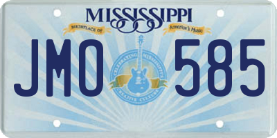 MS license plate JMO585