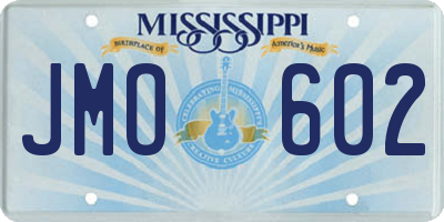 MS license plate JMO602