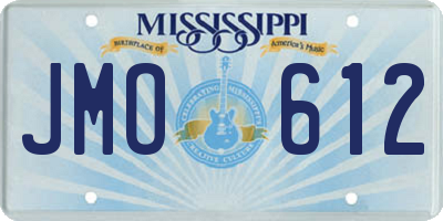 MS license plate JMO612