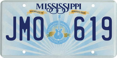 MS license plate JMO619