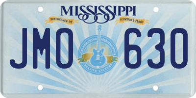 MS license plate JMO630