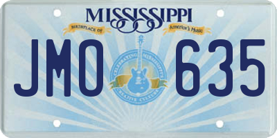MS license plate JMO635