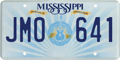MS license plate JMO641