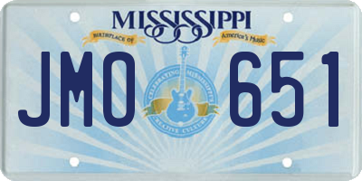 MS license plate JMO651