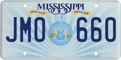 MS license plate JMO660