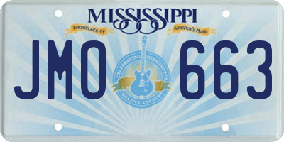 MS license plate JMO663