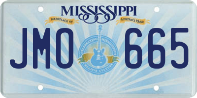 MS license plate JMO665