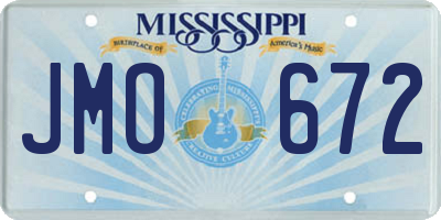 MS license plate JMO672