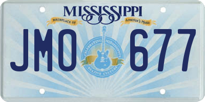 MS license plate JMO677