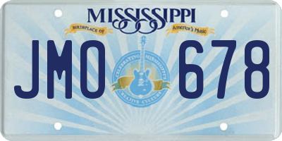 MS license plate JMO678