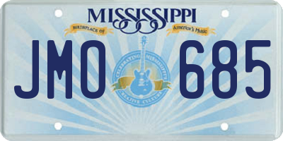 MS license plate JMO685