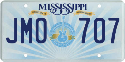 MS license plate JMO707