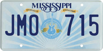 MS license plate JMO715
