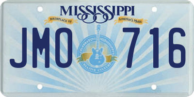 MS license plate JMO716
