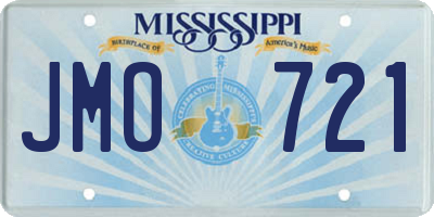 MS license plate JMO721