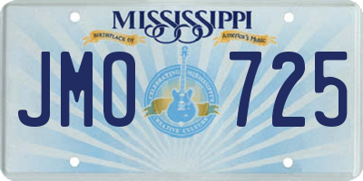 MS license plate JMO725