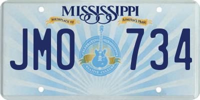 MS license plate JMO734