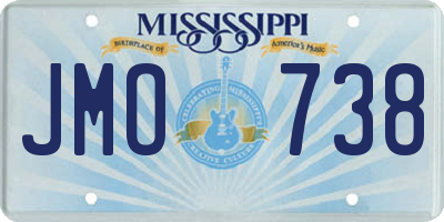 MS license plate JMO738