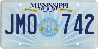 MS license plate JMO742