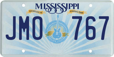 MS license plate JMO767