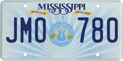 MS license plate JMO780