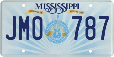 MS license plate JMO787
