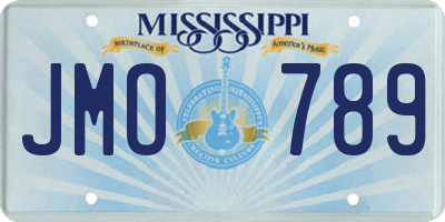 MS license plate JMO789