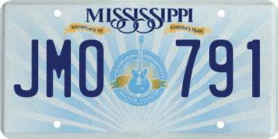 MS license plate JMO791