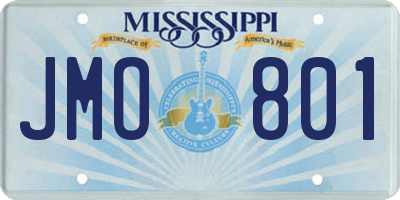 MS license plate JMO801