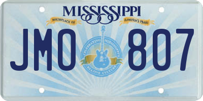 MS license plate JMO807