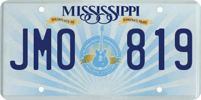 MS license plate JMO819