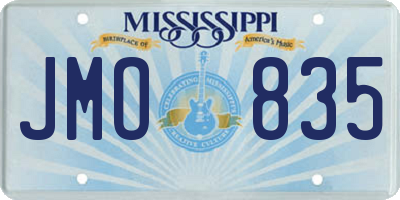 MS license plate JMO835