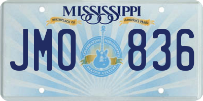 MS license plate JMO836