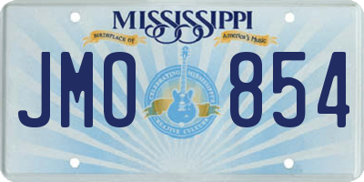 MS license plate JMO854