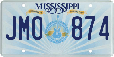 MS license plate JMO874
