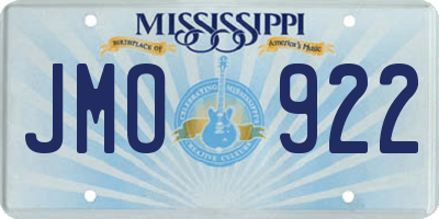 MS license plate JMO922