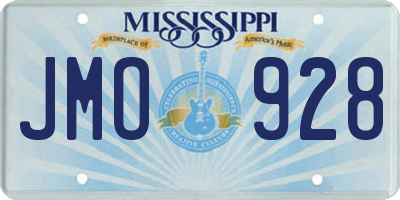 MS license plate JMO928
