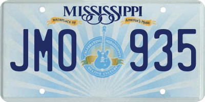 MS license plate JMO935