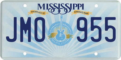 MS license plate JMO955