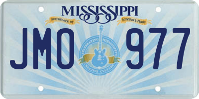 MS license plate JMO977