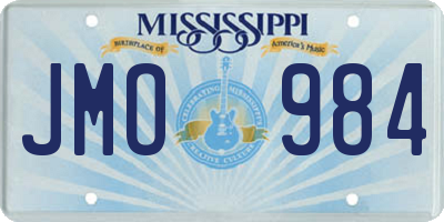MS license plate JMO984
