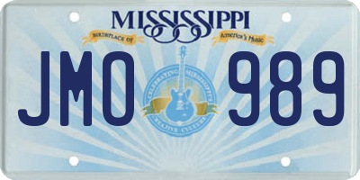 MS license plate JMO989