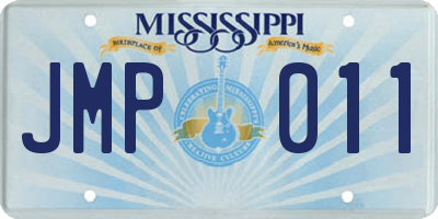 MS license plate JMP011