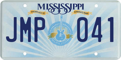MS license plate JMP041