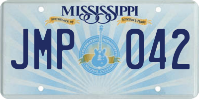 MS license plate JMP042