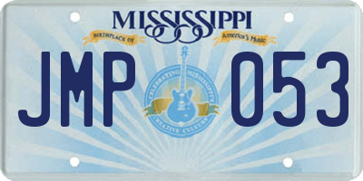MS license plate JMP053