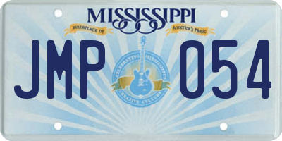 MS license plate JMP054