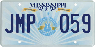 MS license plate JMP059