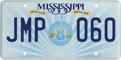 MS license plate JMP060