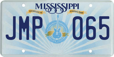 MS license plate JMP065
